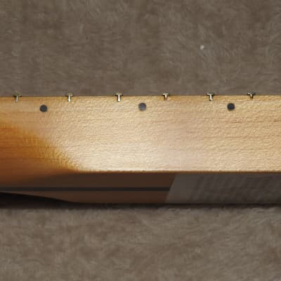 WD Music SMV21 Licensed Fender  Maple Stratocaster Neck 21 Medium  Frets Free Bone Nut NOS #2 image 13