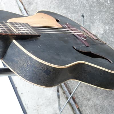 Marvel  Marvel archtop arched top guitar  1940's  black image 5