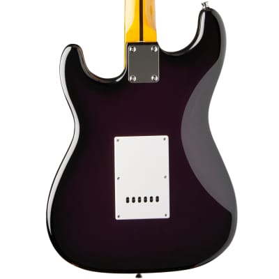 Oscar Schmidt OS-300-PS Double Cutaway Solid-Body Electric Guitar, Purple Sunburst image 4