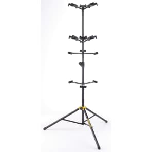 Hercules GS526B Auto Grip 6-Guitar Display Stand w/ Foldable Backrest