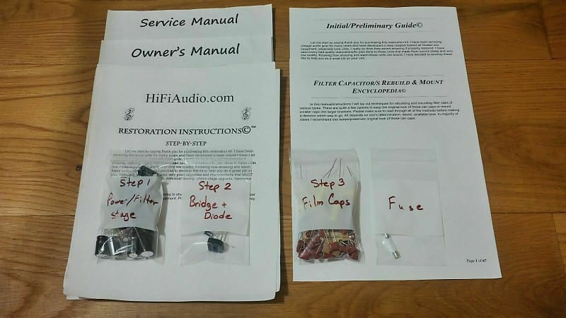 Marantz model 1 restoration kit filter capacitor repair rebuild fix  			