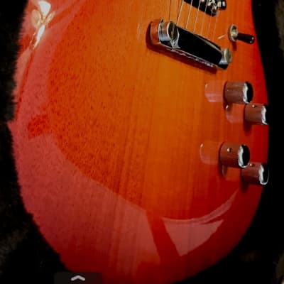 J.W. Van SG style neck through Electric guitar Cherry Burst image 2