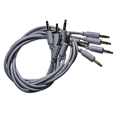 Black Market 30" 3.5mm Modular Synthesizer Patch Cable - 5-Pack, Grey image 3
