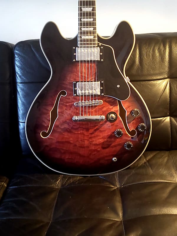 Custom Semi Hollow Quilted Maple Jazz Electric Guitar Reverb Canada