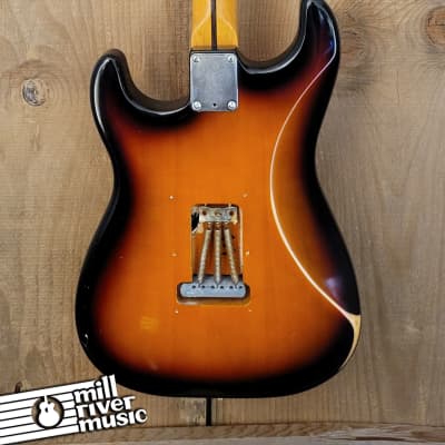 Fender MIM Stratocaster Neck, EMG Pickups Partscaster Sunburst Used image 7