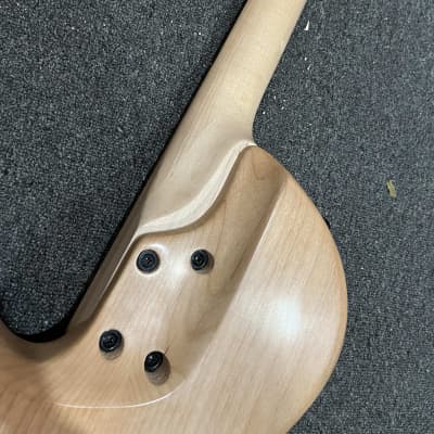 Benevolent Bass Cinque 4 String Fretless Upright Electric Bass 2023 - White Spruce/ Alder image 6