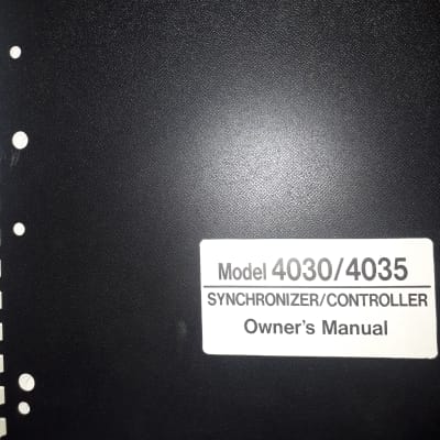 Fostex Owners Manual for 4030/4035 Synchronizer/Controller  1985 image 2