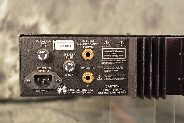 SWR Workingman 300 Watt 1990s USA Made Rack Bass Amplifier