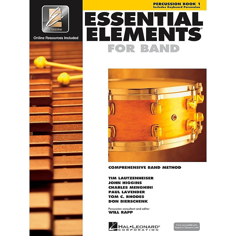 Hal Leonard Essential Elements 2000 Plus Percussion Book 1 with Online Audio Library image 1
