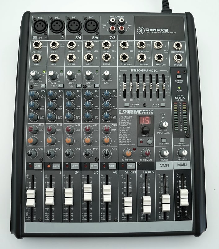 Mackie ProFX8v2 8-Channel Effects Mixer | Reverb