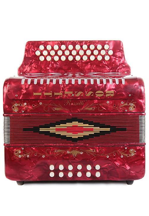 Rossetti 31 Button Accordion 12 Bass FBE Red image 1
