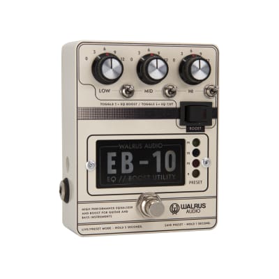 Walrus Audio EB-10 Preamp / EQ / Boost Effects Pedal (Cream) image 2