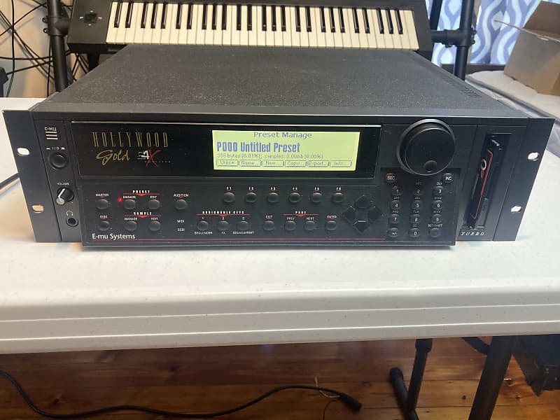 E-MU Emulator IV EIV x Hollywood Gold edition sampler, 2 Gig internal drive, 128 Mb RAM, EFX board image 1