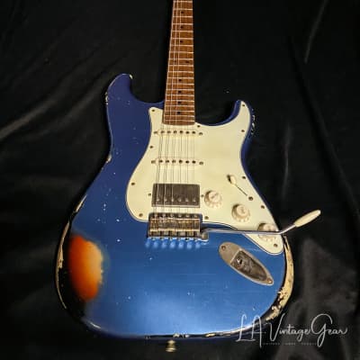 Xotic S-Style Electric Guitar XSC-2 in Lake Placid Blue over a 3T 'Burst #1915 image 2