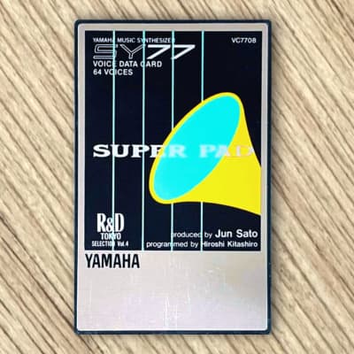 Yamaha SY77 / TG77 Voice ROM Card VC7708 SUPER PAD // Ultra Rare