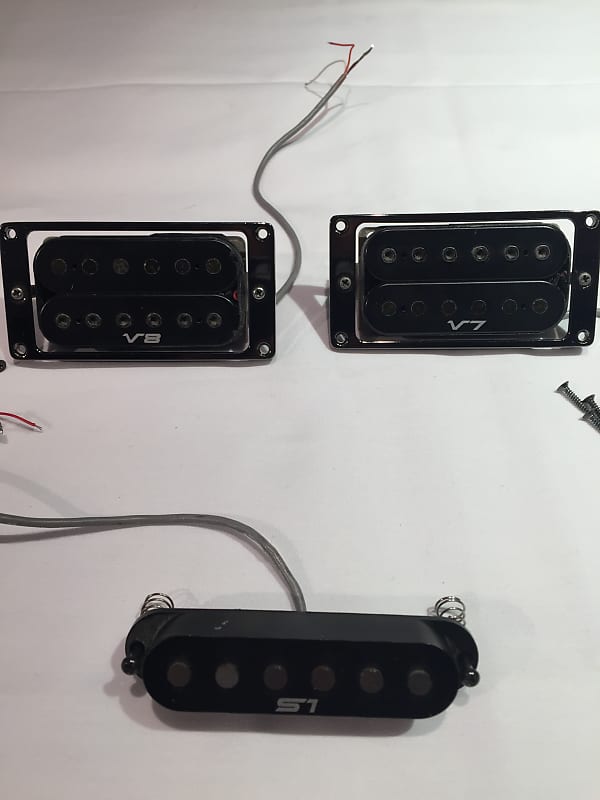 Ibanez V7 V8 S1 Pickup Set With Pickup Rings Reverb