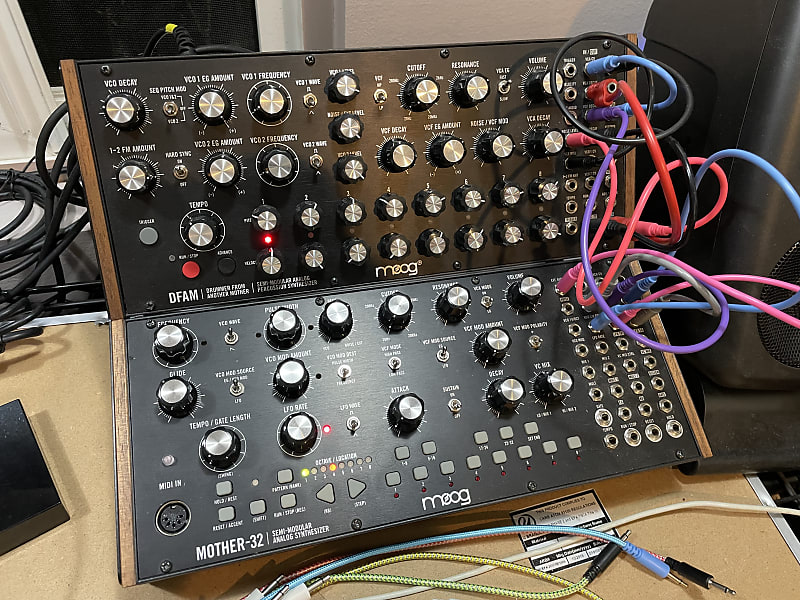 Moog Mother32 & DFAM w/ patch cables Reverb