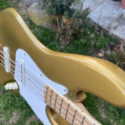 1981 Fender Collector's Series Jazz Bass - Atzec Gold - OHSC image 10