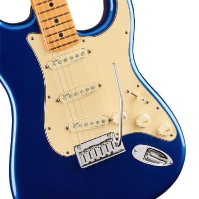 Fender American Ultra Stratocaster Electric Guitar (Cobra Blue, Maple Fretboard) image 8