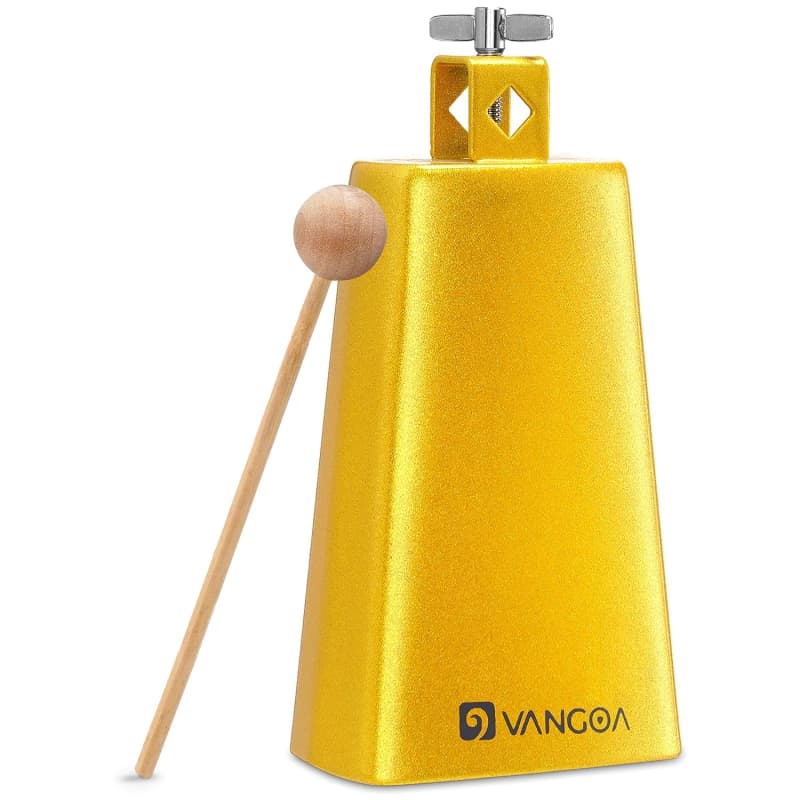 12 Inch Steel Cowbell with Handle Cheering Bell for Sports Events Large  Solid School Bells & Chimes Percussion Musical Instruments Call Bell