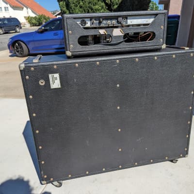 1969 Fender Bassman Amp Head + Speaker Enclosure - Silverface Non-"Drip Edge" image 2