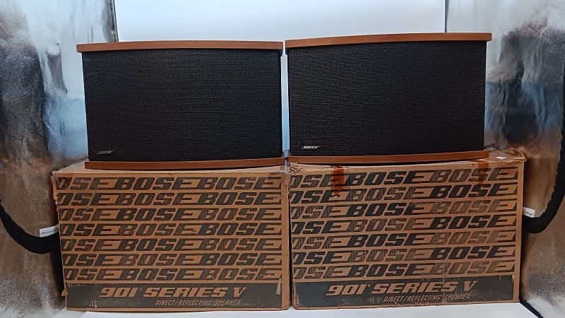 EXCELLENT SET BOSE 901 SERIES V SPEAKERS + EQ – 1-YEAR WRT –  WITH ORIGINAL BOXES &amp; IMMERSIVE SOUND  			