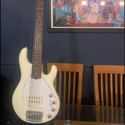Music Man StingRay 5-String Dual Coil Bass Neck Pickup mid 90s white image 1