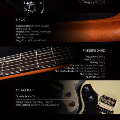 Shergold Provocateur SP01SDBK with Shergold deluxe gigbag.  Spankingly Good Rock Guitars image 5
