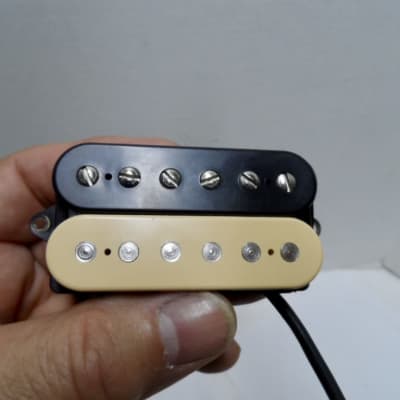 Ernie Ball Music Man AXIS EX, Van Halen EVH Signature SET of 2 Vintage Genuine USA DiMarzio Custom B1 Bridge & N2 Neck Humbucker Pickups 4 conductor Black & Cream Zebra BHWB1BCL 373963 & BHNN2BCL 373966 N1 90's image 11