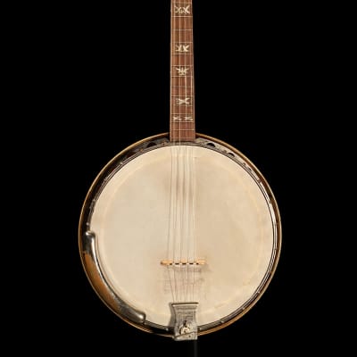 William L. Lange Paramount Style C Tenor Banjo w/ Case - Used image 2