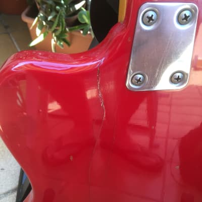 Eko Manta Bass 1972 Cherry Red image 7