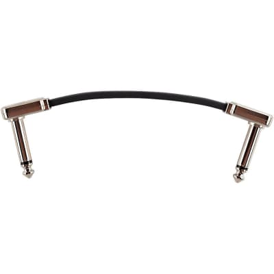 Ernie Ball P06225 Flat Ribbon Right Angle 1/4" TS Patch Cable - 3"