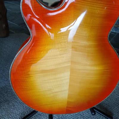 William Gagnon Imperial Cherry Burst Jazz Archtop Guitar w/Case Highly Ornate Custom Build Only One image 7