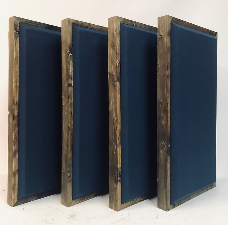 Premium Framed Acoustic Panels (SET OF 4) Navy Blue & Reverb
