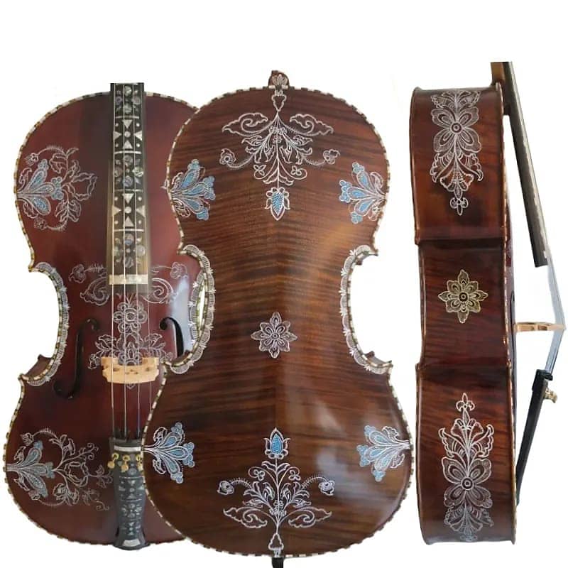 Deluxe fancy Norwegian fiddle cello 4/4,huge and powerful | Reverb