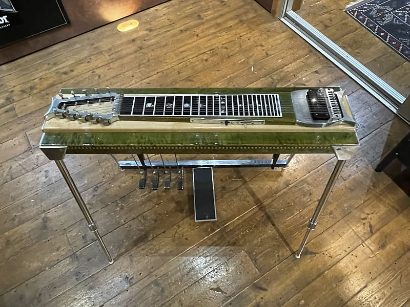ZB Pedal steel - Natural Maple/ green. 10 string. image 1