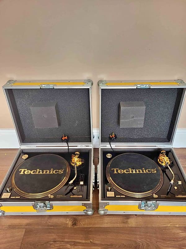 Rare Limited Edition Technics SL-1200 Set Of Gold | Reverb