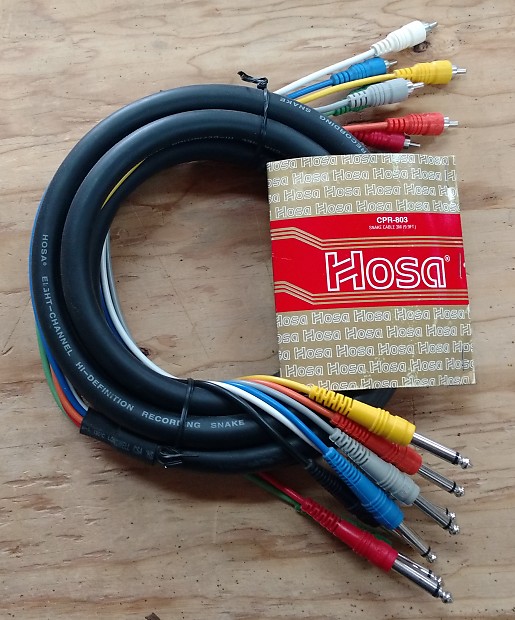 Hosa CPR803 CPR803 8 1/4" TS to RCA Patch Snake - 3 Meter image 1