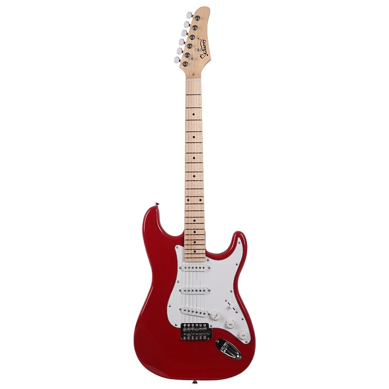 Glarry Red GST Maple Fingerboard Electric Guitar image 1
