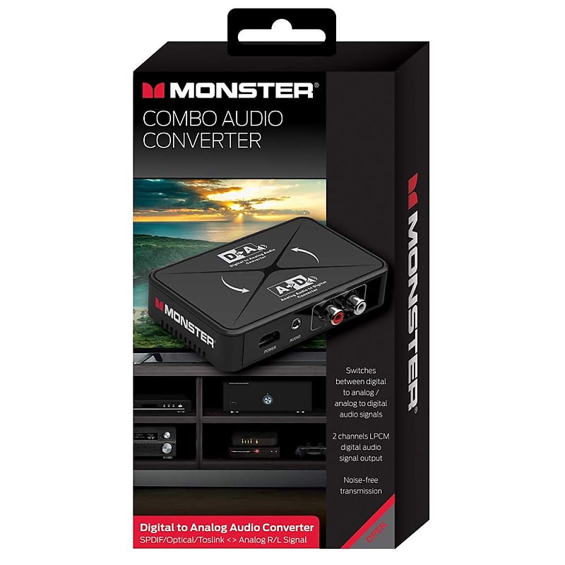 Monacor Monster Combo Audio Converter Black (Digital/Analog) Reverb