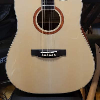 Alba By Corbin SDG313C Natural Satin Dreadnought Acoustic Guitar With Cutaway for sale