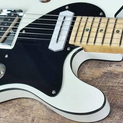 MyDream Partcaster Custom Built - Black and White Thinline Charlie Christian image 6