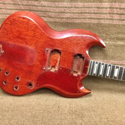 1962 Gibson Les Paul Standard SG Cherry Project Husk "Factory Renecked" 1960's image 3