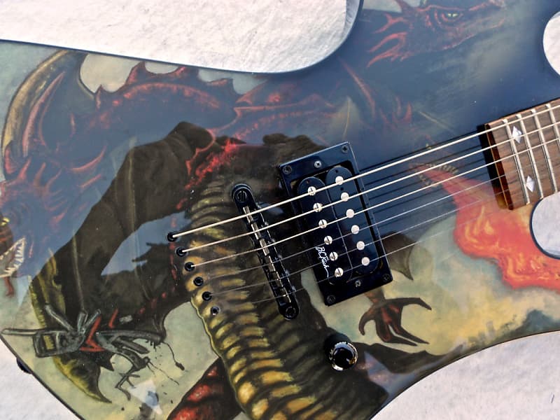 B.C. Rich Body Art モッキンバード B.C. Rich Body Art Fire Breather Mockingbird Electric Guitar