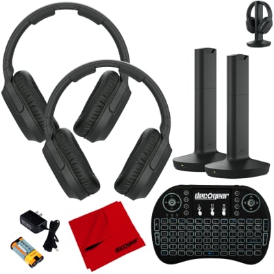 Sony RF400 Wireless Home Theater Headphones 2 Pack w Deco Gear