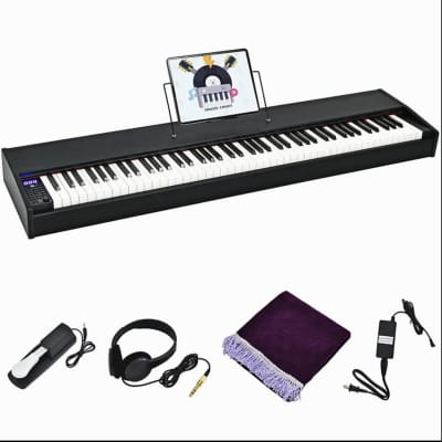 Other 88-Key Full Size Digital Piano Weighted Keyboard with Sustain Pedal 2024 - Black image 1