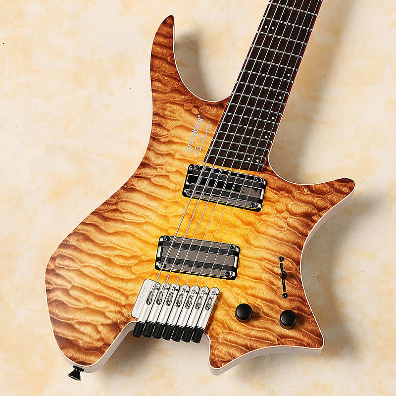 Strandberg Boden J7 STD Standard 5A Quilt Maple/Mahogany w/Alumitone  Deathbacker (Honey Burst/Rosewo