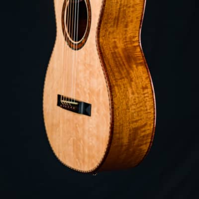 Ressler Parlor 12-Fret Flame Mahogany and Bearclaw Sitka Spruce NEW image 12