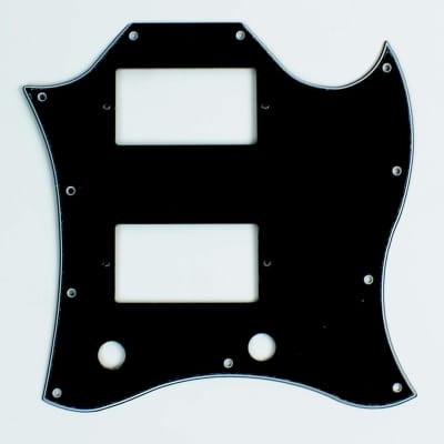 (E96) SG Classic Full Face Style Guitar Pick Guard ,3ply Black