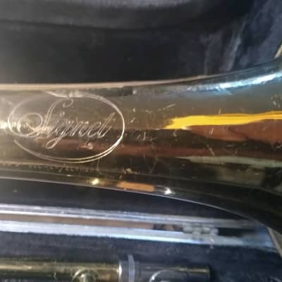 Brass Selmer Signet Trombone w/ Bach 12C Mouthpiece & Case, USA, Good Condition image 2